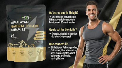 Gummies Shilajit Himalayen – 60 Gummies NOR BIOTECH