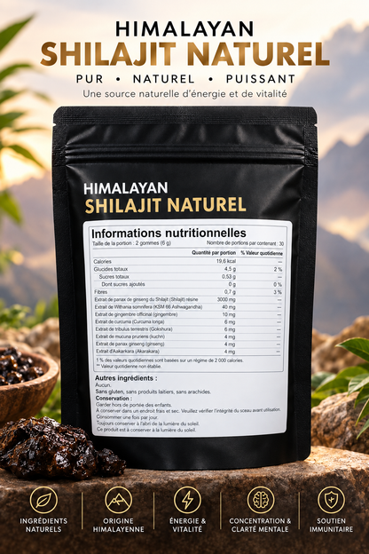 Gummies Shilajit Himalayen – 60 Gummies NOR BIOTECH